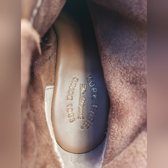 Kork-ease Giba Ankle Boots Suede Olive Green zip womens 8 - Picture 7 of 8